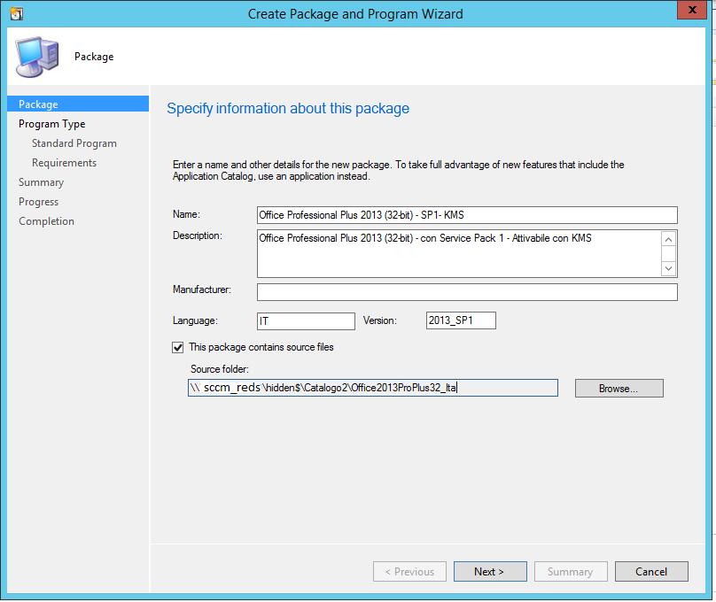 sccm packages 1
