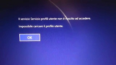 errore profilo utente