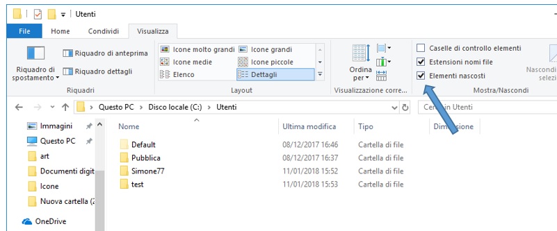 file nascosti