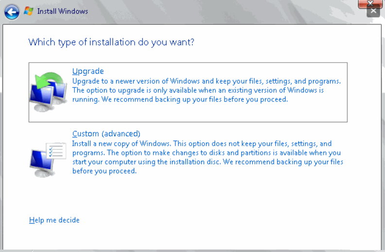 upgrade inplace